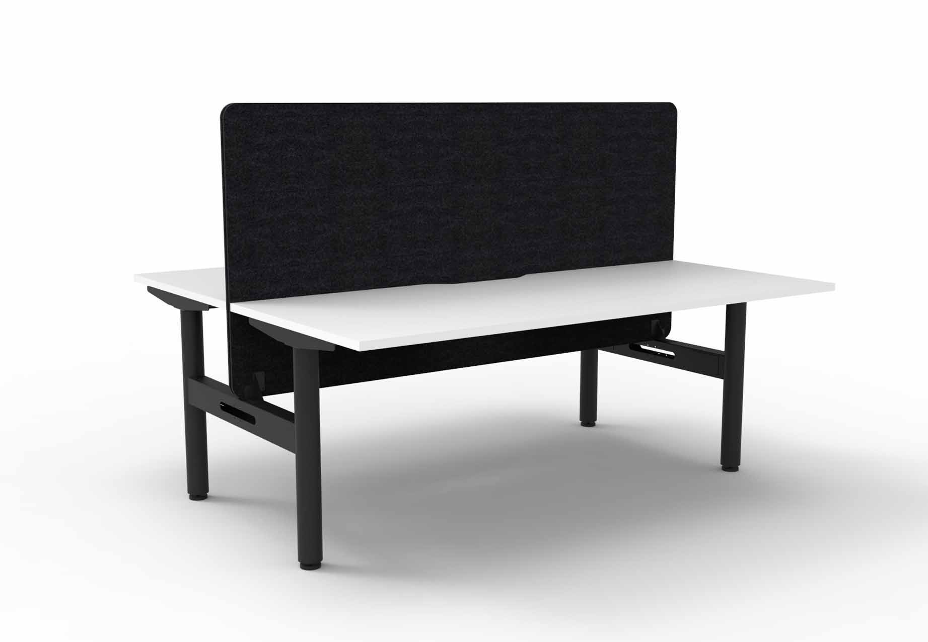 Halo Static Fixed Height Double Sided Workstation - with Eco Screen